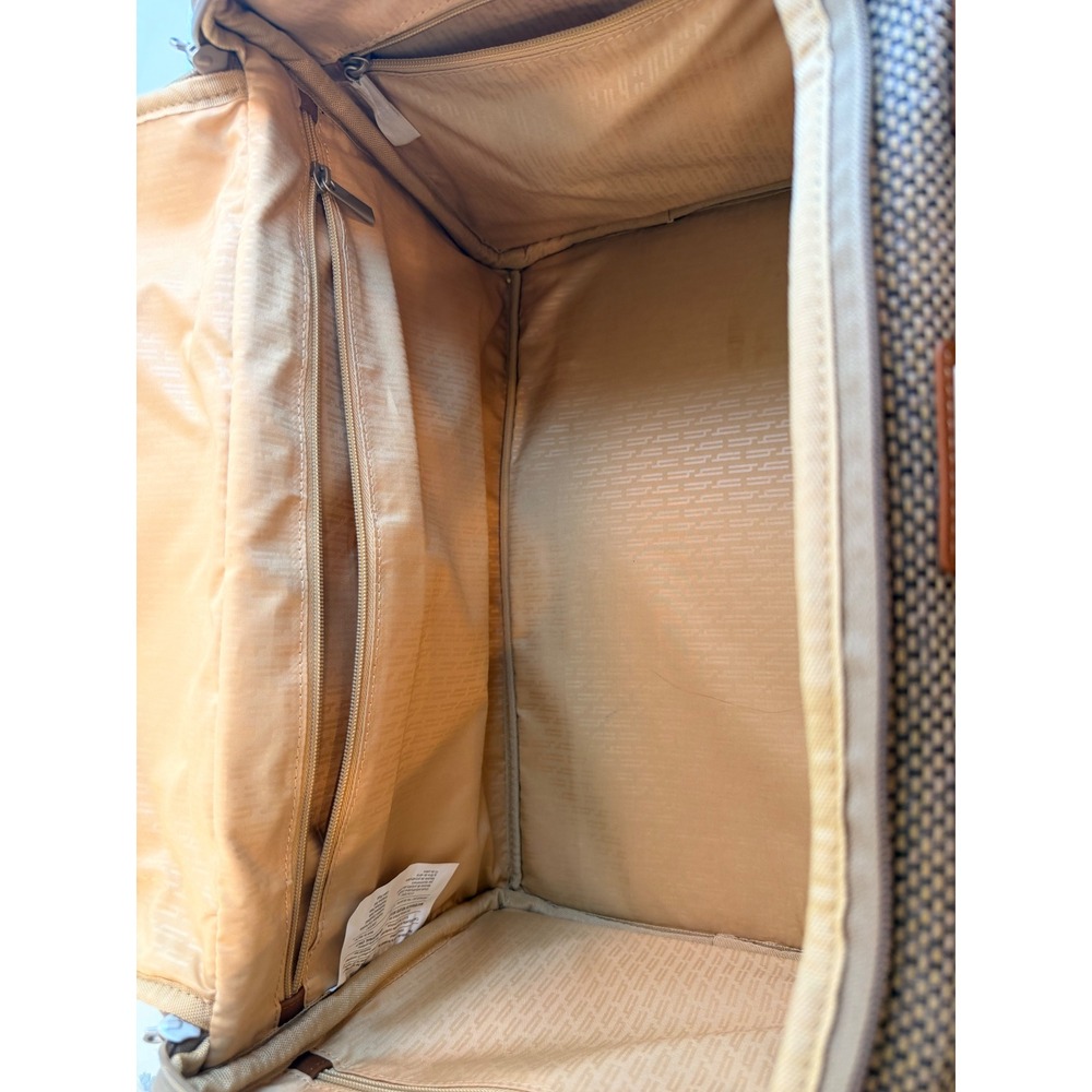 Hartmann Herringbone Weekender Duffel Bag USB Charging Brown Tan 21" Carry On - Picture 12 of 16